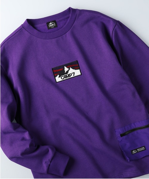 CAMP7（キャンプセブン）の「【CAMP7】ポケットナイロンスウェット（スウェット・メンズ・パープル/ブラック/オフホワイト・M/XL/S/L）」の14枚目の写真