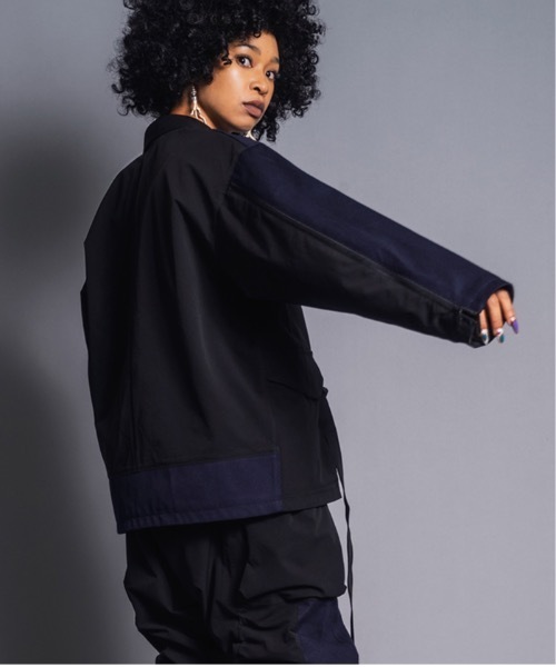 The Viridi-anne(ザヴィリディアン)の「GARA:GARA x The Viridi-anne COMBINATION JACKET(ライダースジャケット・メンズ・ブラック×ブルー・3/1)」の6枚目の写真