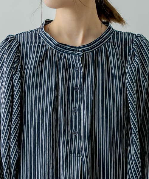 mystic（ミスティック）の「ストライプシャツワンピース（ワンピース・レディース・ネイビー/ピンク/オレンジ・FREE）」の18枚目の写真