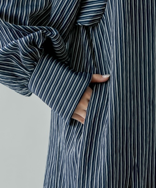 mystic（ミスティック）の「ストライプシャツワンピース（ワンピース・レディース・ネイビー/ピンク/オレンジ・FREE）」の21枚目の写真