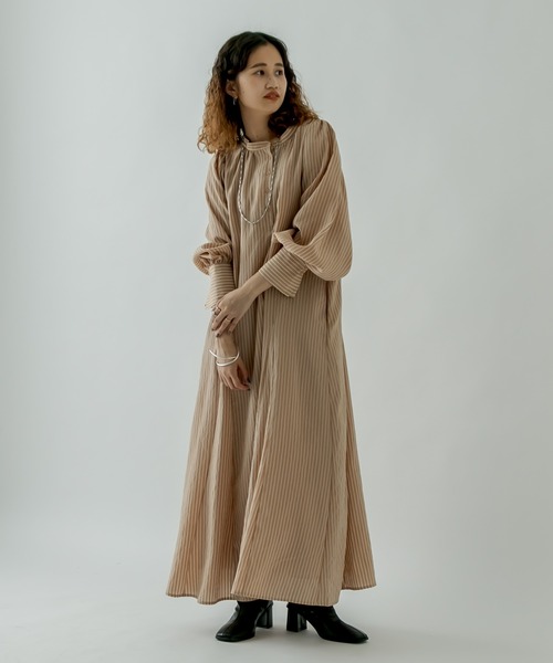 mystic（ミスティック）の「ストライプシャツワンピース（ワンピース・レディース・ネイビー/ピンク/オレンジ・FREE）」の12枚目の写真