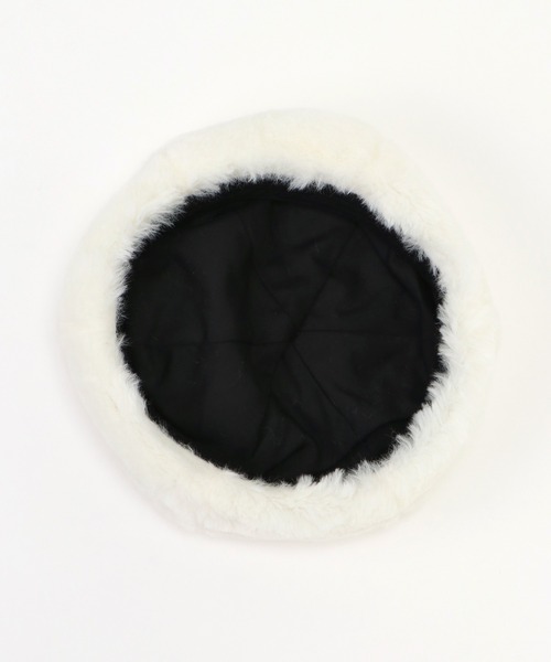 ikka（イッカ）の「【キッズ】フェイクファーベレー（ハンチング/ベレー帽・キッズ・ベージュ/オフホワイト・FREE）」の4枚目の写真