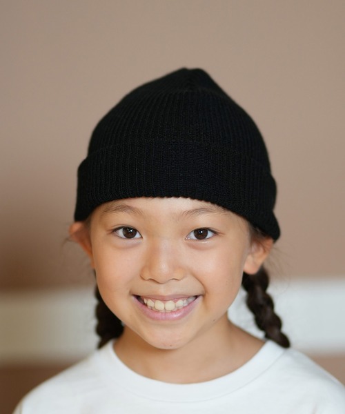【OUAT】008  Knit ブラック NEW ERA/ニューエラ キッズ ビーニー Kid's ソフト カフニット