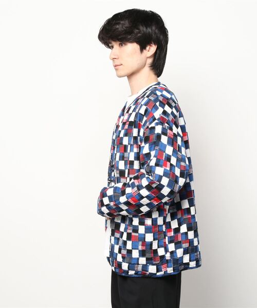 niche.（ニッチ）の「niche./ニッチ　Patchwork Crew Neck Jacket パッチワーククルーネックジャケット（ブルゾン・メンズ・ブルー・FREE）」の4枚目の写真