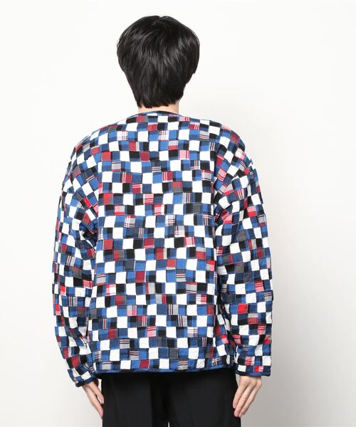 niche.（ニッチ）の「niche./ニッチ　Patchwork Crew Neck Jacket パッチワーククルーネックジャケット（ブルゾン・メンズ・ブルー・FREE）」の2枚目の写真