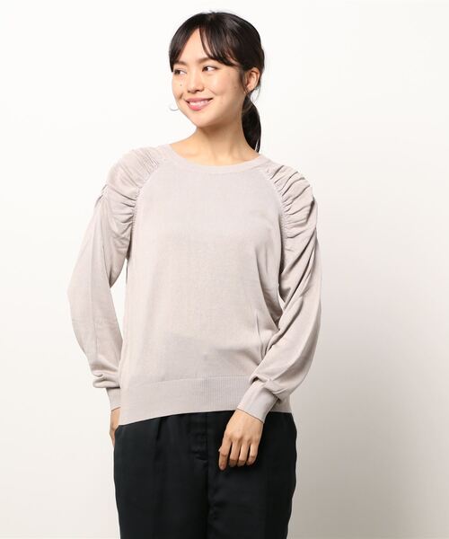 Te chichi(テチチ)の「ジゴスリーブ前後2WAYニット(ニット/セーター・レディース・ブラック/ベージュ/カーキ・フリ-)」の9枚目の写真