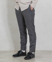 EDIFICE | MOVE サキソニー チェック スリム テーパード パンツ(スラックス)