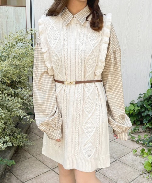 セール フリルケーブルワンピベスト Zozotown限定アイテム ワンピース Apres Jour アプレジュール のファッション通販 Zozotown