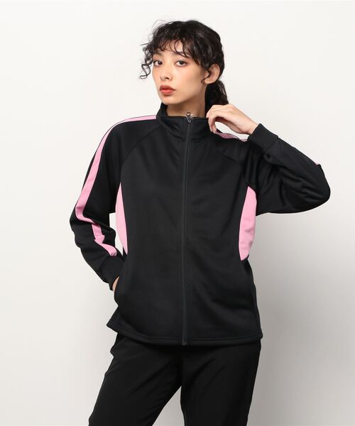 IGNIO（イグニオ）の「イグニオ IGNIO LトラックJK（その他アウター・レディース・ネイビー/ブラック×ピンク・3L/LL/4L/L）」の2枚目の写真