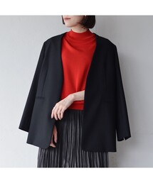 ◆アナスタシアクロスノーカラージャケット【洗える】