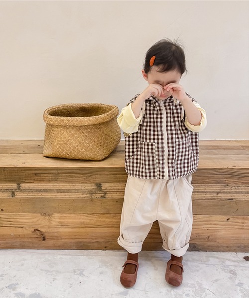 aimoha(アイモハ)の「【aimoha-KIDS-】子供服 切り替えカーゴチノパンツ(チノパンツ・キッズ・ブラウン/ベージュ・130/110/100/90/80/120)」の11枚目の写真