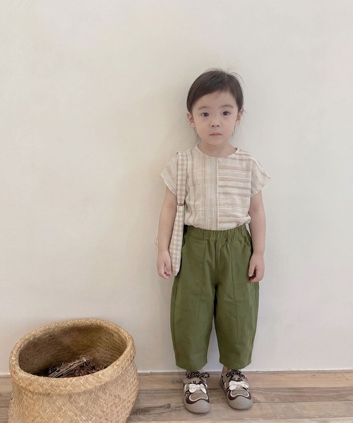 aimoha(アイモハ)の「【aimoha-KIDS-】子供服 切り替えカーゴチノパンツ(チノパンツ・キッズ・ブラウン/ベージュ/ブラック/カーキ・130/110/100/90/80/120)」の10枚目の写真