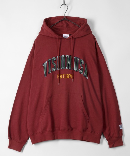 VISION STREET WEAR(ヴィジョンストリートウェア)の「【VISION STREET WEAR/ヴィジョンストリートウェア】べロアワッペン刺繍 プルパーカー(パーカー・メンズ・チャコールグレー/パープル/グレー/マルチ/ワイン・M/L/XL)」の8枚目の写真