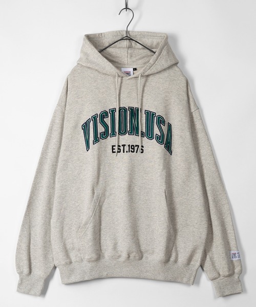 VISION STREET WEAR(ヴィジョンストリートウェア)の「【VISION STREET WEAR/ヴィジョンストリートウェア】べロアワッペン刺繍 プルパーカー(パーカー・メンズ・チャコールグレー/パープル/グレー/マルチ/ワイン・M/L/XL)」の10枚目の写真