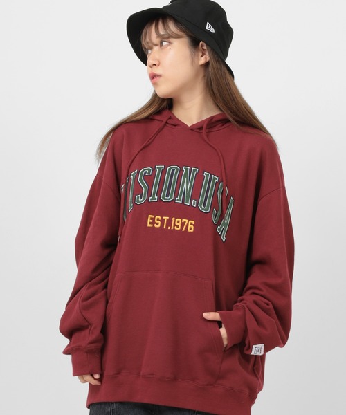 VISION STREET WEAR(ヴィジョンストリートウェア)の「【VISION STREET WEAR/ヴィジョンストリートウェア】べロアワッペン刺繍 プルパーカー(パーカー・メンズ・チャコールグレー/パープル/グレー/マルチ/ワイン・M/L/XL)」の17枚目の写真