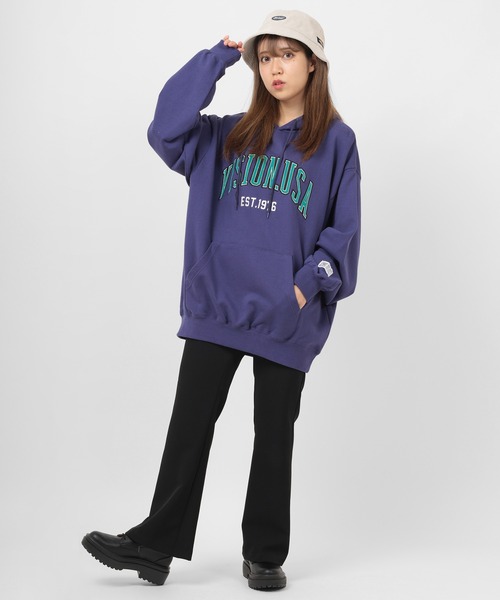 VISION STREET WEAR(ヴィジョンストリートウェア)の「【VISION STREET WEAR/ヴィジョンストリートウェア】べロアワッペン刺繍 プルパーカー(パーカー・メンズ・チャコールグレー/パープル/グレー/マルチ/ワイン・M/L/XL)」の22枚目の写真