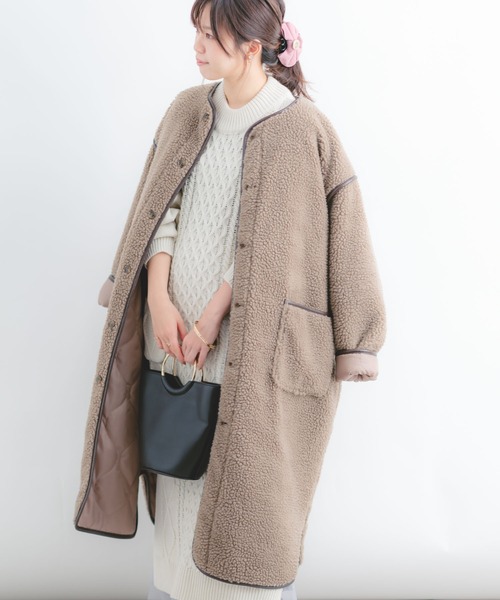 Wordtrobe（ワードトローブ）の「【wordtrobe】アクリルバルキー ケーブル切替 ニットワンピース（ワンピース・レディース・ホワイト/チャコールグレー/ベージュ・FREE）」の14枚目の写真