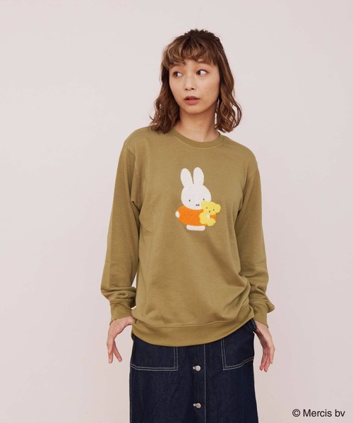 Miffy( ミッフィー)の「【OUTDOOR PRODUCTS】【MIFFY/ミッフィー】 裏毛スウェット トレーナー(スウェット・メンズ・ベージュ系その他/オリーブ/ブルー/スミクロ/ピンク/ベージュ/その他1/オフホワイト/ホワイト系その他・LARGE/X-LARGE/MEDIUM)」の6枚目の写真