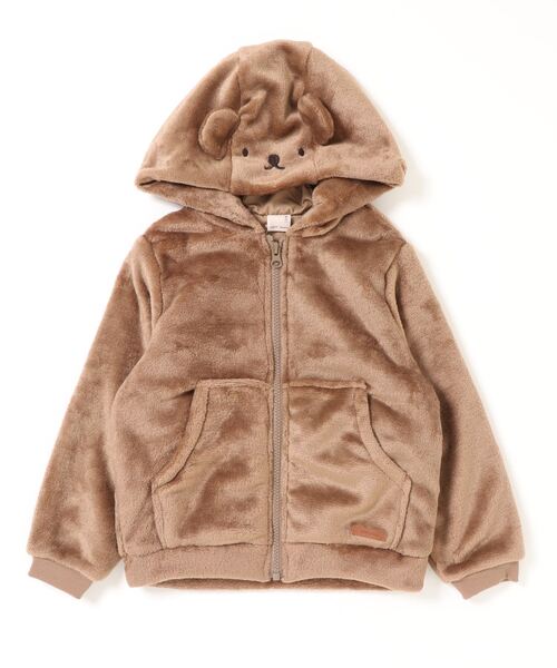 petit main（プティマイン）の「【もこもこ】【くま柄】【miffy】ボアブルゾン（ブルゾン・キッズ・モカ/アイボリー・120cm/130cm/110cm/90cm/100cm/80ｃｍ）」の12枚目の写真