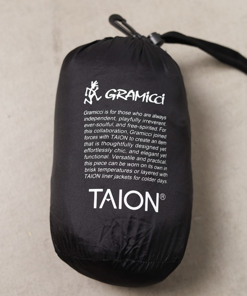 Gramicci（グラミチ）の「/GRAMICCI × TAION/INNER DOWN JACKET（ダウンジャケット/コート・メンズ・ブラック/ベージュ/オリーブ・MEDIUM/LARGE/X-LARGE/XX-LARGE/SMALL）」の4枚目の写真