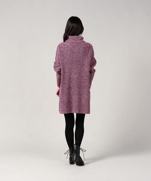 To b. by agnes b.(トゥービーバイアニエスベー)の「WS12 ROBE ミックスカラーニットワンピース(ニット/セーター・レディース・ピンク・UNI)」の3枚目の写真