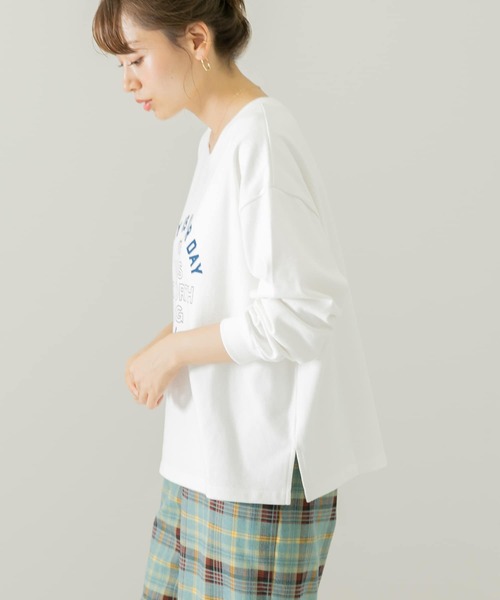 URBAN RESEARCH Sonny Label(アーバンリサーチサニーレーベル)の「ミックスロゴプリントプルオーバー(スウェット・レディース・オフホワイト/カーキ/ネイビー・FREE)」の4枚目の写真
