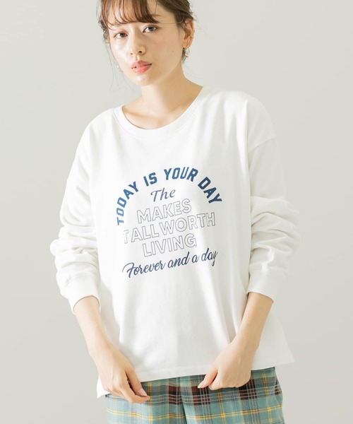 URBAN RESEARCH Sonny Label(アーバンリサーチサニーレーベル)の「ミックスロゴプリントプルオーバー(スウェット・レディース・オフホワイト/カーキ/ネイビー・FREE)」の7枚目の写真