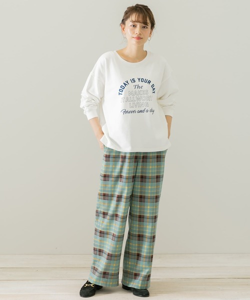 URBAN RESEARCH Sonny Label(アーバンリサーチサニーレーベル)の「ミックスロゴプリントプルオーバー(スウェット・レディース・オフホワイト/カーキ/ネイビー・FREE)」の8枚目の写真