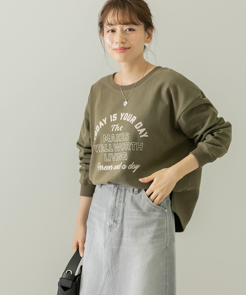 URBAN RESEARCH Sonny Label(アーバンリサーチサニーレーベル)の「ミックスロゴプリントプルオーバー(スウェット・レディース・オフホワイト/カーキ/ネイビー・FREE)」の15枚目の写真