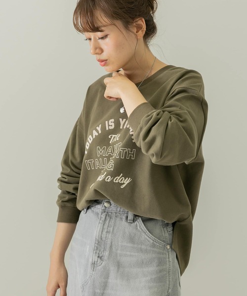 URBAN RESEARCH Sonny Label(アーバンリサーチサニーレーベル)の「ミックスロゴプリントプルオーバー(スウェット・レディース・オフホワイト/カーキ/ネイビー・FREE)」の16枚目の写真
