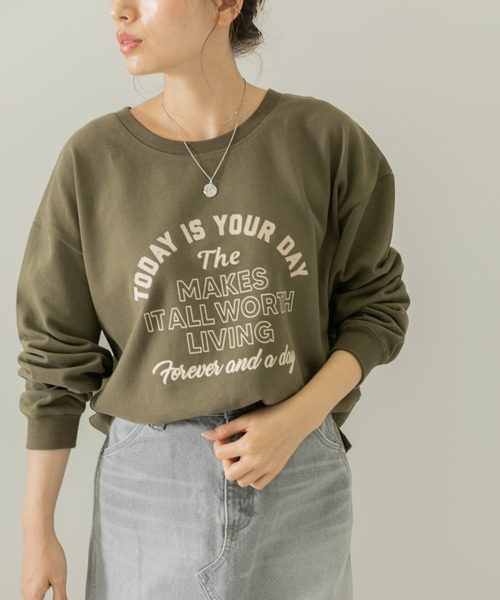 URBAN RESEARCH Sonny Label(アーバンリサーチサニーレーベル)の「ミックスロゴプリントプルオーバー(スウェット・レディース・オフホワイト/カーキ/ネイビー・FREE)」の17枚目の写真