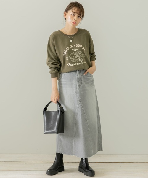 URBAN RESEARCH Sonny Label(アーバンリサーチサニーレーベル)の「ミックスロゴプリントプルオーバー(スウェット・レディース・オフホワイト/カーキ/ネイビー・FREE)」の18枚目の写真