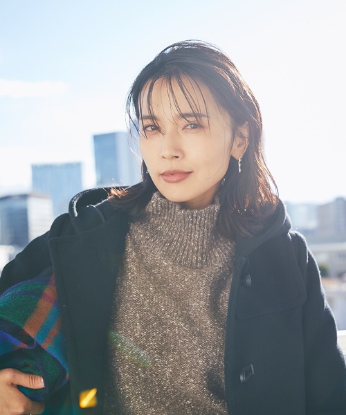 RIVE DROITE（リヴドロワ）の「オーバーシルエットに大人の余裕を感じる　MIXヤーンハイネックニット（ニット/セーター・レディース・ブラウン/ベージュ系その他・FREE）」の16枚目の写真