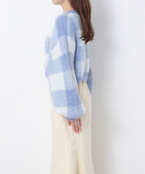 Heather(ヘザー)の「ブロックチェックショートニット 257510(ニット/セーター・レディース・ブラック系その他/ブラウン系その他/ブルー系その他・FREE)」の17枚目の写真