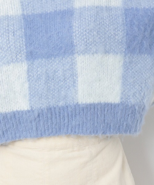 Heather(ヘザー)の「ブロックチェックショートニット 257510(ニット/セーター・レディース・ブラック系その他/ブラウン系その他/ブルー系その他・FREE)」の21枚目の写真