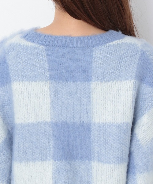 Heather(ヘザー)の「ブロックチェックショートニット 257510(ニット/セーター・レディース・ブラック系その他/ブラウン系その他/ブルー系その他・FREE)」の22枚目の写真