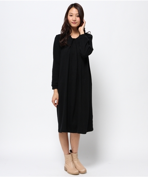 Kastane（カスタネ）の「【Kastane】深タックワンピース（ワンピース・レディース・シャーベット/グレー/ブラック・FREE）」の4枚目の写真