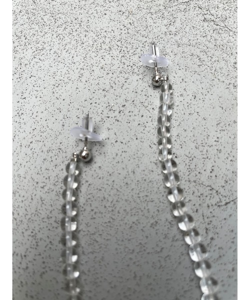 ulu（ウル）の「clear beads pierce（ピアス（両耳用）・レディース・クリア・FREE）」の2枚目の写真