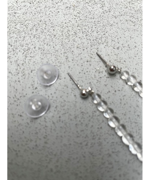 ulu（ウル）の「clear beads pierce（ピアス（両耳用）・レディース・クリア・FREE）」の3枚目の写真