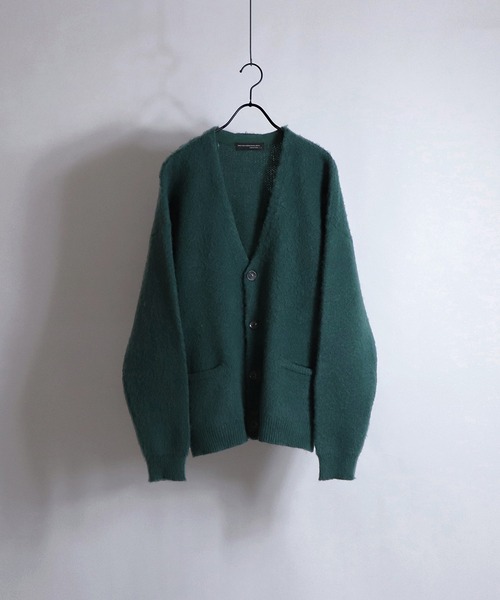 Confirm（コンファーム）の「Confirm / コンファーム モヘアライク ルーズカーディガン（カーディガン/ボレロ・メンズ・ブラック/グリーン/レッド/ブラウン/ライトグレー/サックスブルー/マスタード/ブルー・M/L）」の4枚目の写真