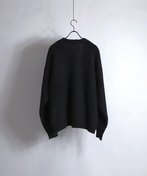 Confirm（コンファーム）の「Confirm / コンファーム モヘアライク ルーズカーディガン（カーディガン/ボレロ・メンズ・ブラック/グリーン/レッド/ブラウン/ライトグレー/サックスブルー/マスタード/ブルー・M/L）」の22枚目の写真