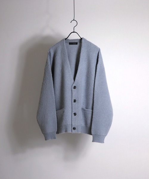 Confirm（コンファーム）の「Confirm / コンファーム モヘアライク ルーズカーディガン（カーディガン/ボレロ・メンズ・ブラック/グリーン/レッド/ブラウン/ライトグレー/サックスブルー/マスタード/ブルー・M/L）」の9枚目の写真