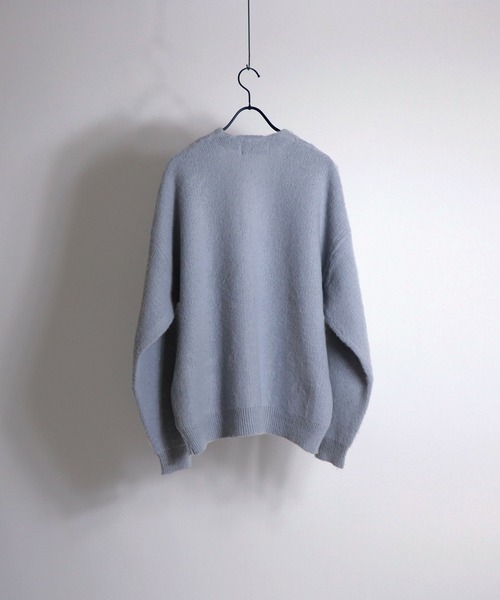 Confirm（コンファーム）の「Confirm / コンファーム モヘアライク ルーズカーディガン（カーディガン/ボレロ・メンズ・ブラック/グリーン/レッド/ブラウン/ライトグレー/サックスブルー/マスタード/ブルー・M/L）」の10枚目の写真