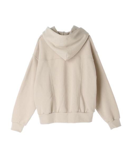 AMERICAN HOLIC（アメリカンホリック）の「フード付き裏起毛パーカー（Tシャツ/カットソー・レディース・チャコールグレー/オフホワイト/ボルドー/ライトベージュ・M/L）」の17枚目の写真