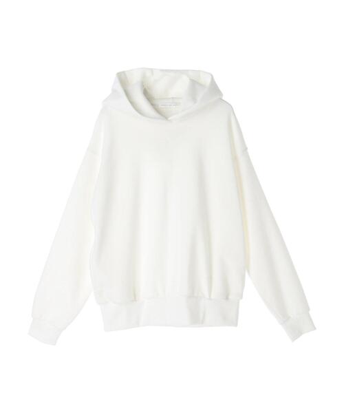 AMERICAN HOLIC（アメリカンホリック）の「フード付き裏起毛パーカー（Tシャツ/カットソー・レディース・チャコールグレー/オフホワイト/ボルドー/ライトベージュ・M/L）」の9枚目の写真