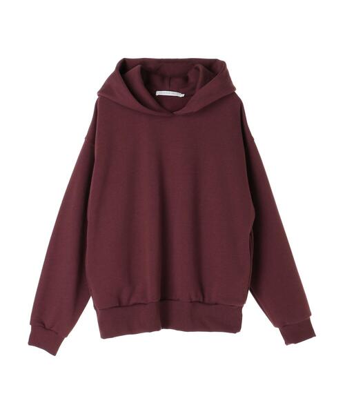 AMERICAN HOLIC（アメリカンホリック）の「フード付き裏起毛パーカー（Tシャツ/カットソー・レディース・チャコールグレー/オフホワイト/ボルドー/ライトベージュ・M/L）」の7枚目の写真