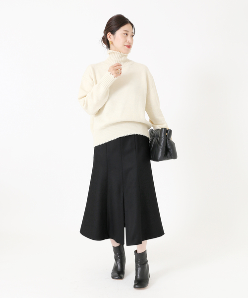 セール】ウールフラノ前スリットスカート◇（スカート）｜VERMEIL par