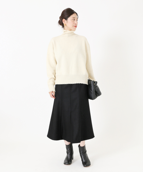 セール】ウールフラノ前スリットスカート◇（スカート）｜VERMEIL par