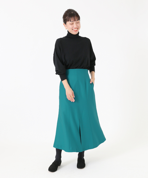 VERMEIL par iena(ヴェルメイユパーイエナ)の「ウールフラノ前スリットスカート◆(スカート・レディース・ホワイト/ブルー/ブラック・40/38/36)」の20枚目の写真