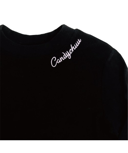 Candychuu（キャンディチュウ）の「【プチプラ】起毛テレコロンT（Tシャツ/カットソー・キッズ・ホワイト/ブラック/ラベンダー・SS/S/M/XXS）」の10枚目の写真